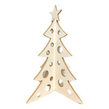 Arbol De Navidad Paz Madera Melamina 60 Cm De Alto Encastre