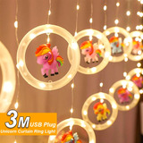 Cortina De Luz De Unicornio De 3 M Para Decoración De Cumple