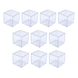 Mini Vitrina Acrílica De 10x, Caja De Dulces 3,3x3,3x3,3 Cm