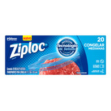 Ziploc Bolsa Plástica Reutilizable Para Congelar 20 Piezas Med