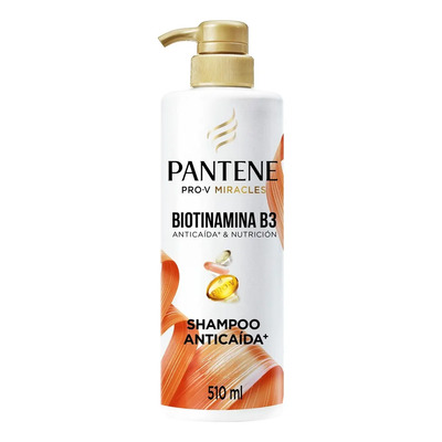 Shampoo Pantene Anticaída+ Biotinamina B3 Para Cabello Débil 510 Ml