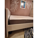 Base Cama Matrimonial Con Cabecera Y Colchon