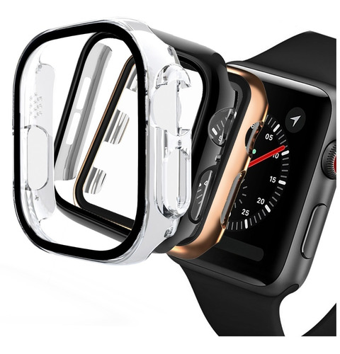 Case Tpu Cristal Templado Compatible Con Apple Watch Series