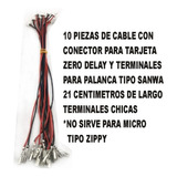 Paquete De 10 Cables Para Zero Delay Boton Tipo Sanwa 2.8 Mm