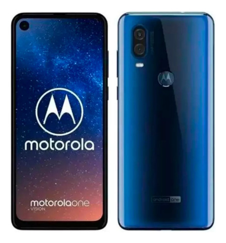 Moto One Vision 128gb Azul (tela Levemente Rachada) 