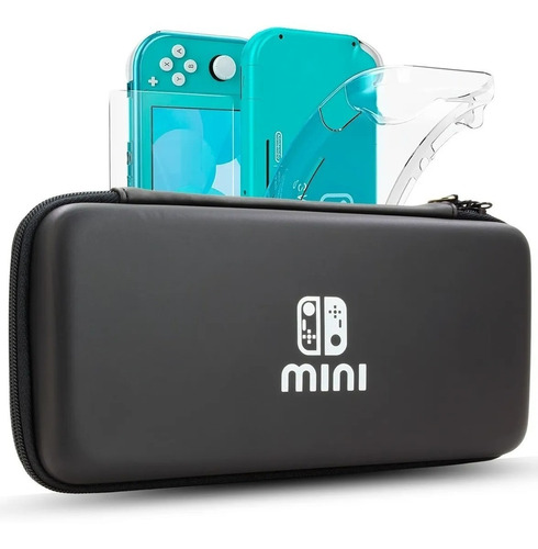 Kit Película Case Transparente Estojo Nintendo Switch Lite