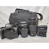 Camara Reflex Canon T6 Con 2 Lentes 18 55 + 75 300 Funcionan