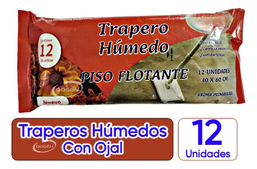Trapero Húmedo Piso Flotante - Traperos Con Ojal 12 Un.