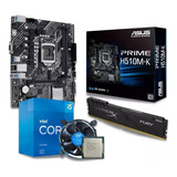 Kit Intel 11ª Geração I5 11400f + Asus H510 + 8gb 3200mhz