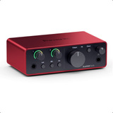 Interface De Áudio Usb Focusrite Scarlett Solo 4 Geração