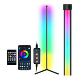 Lámpara De Pie Esquina Rgb 9w 150cm Bt Controlada Por Usb Co