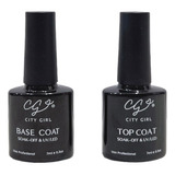 Base Coat, Top Coat Uv/led Soak-off City Girl Pack X2 7ml