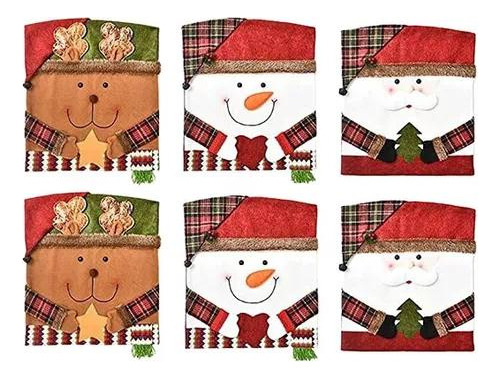 Funda De Silla Decorativa De Navidad, 6 Piezas