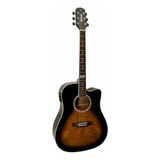 Violão Eletroacústica Giannini Performance Gf-1d Ceq Spruce Para Destros Tobacco Sunburst Madeira Técnica Verniz Brilhante