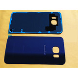 Tapa Trasera Vidrio Para Samsung S6 G920 Flat Azul + Pegamen