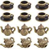 40 Colgantes De Bronce Antiguo Taza De Té, Tibetano, C...