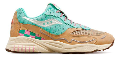 Zapatilla Unisex Saucony Originals 3d Grid Hurricane Aqua/gr