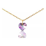 Collar Joyería Mujer Dije Corazón Cristal Swarovski Regalo 