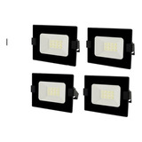  Reflector Led Bellalux 10w Luz Cálida Exterior Pack X 4