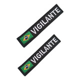 Patch Vigilante Com A Bandeira Do Brasil No Mesmo Sutache