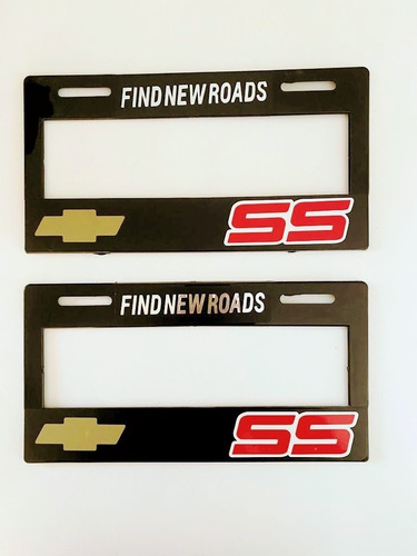 Par Porta Placas Autos Chevrolet Ss Ancho (2piezas)