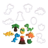 Set Cortadores De Fondant Galletas Dinosaurio