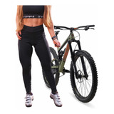 Calça Ciclismo Feminino Roupa Ciclista Cintura Alta C/ Forro