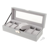 Reloj Box Pu Cuero Organizer Caja De 6