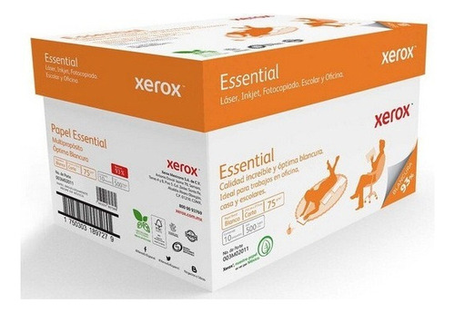 Caja 5000 Hojas Xerox Papel Essential Tamaño Carta 10 Resmas
