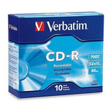 Verbatim Cd-r De 700 Mb 80 Minutos 52x Grabable - 10 Caja De