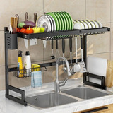 Escorredor E Organizador Kitchen Rack Pia Cozinha 85cm Aço