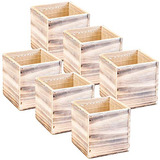 Caja De Madera Plantas De 4 Pulgadas Cuadradas, Color L...