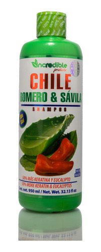 Shampoo De Chile Romero Y Sábila Para Crecimiento Acelerado