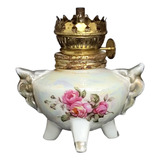 Pequeña Lampara De Aceite, Porcelana, Sin Tulipa, Decoracion