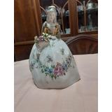 Figura Antigua En Porcelana Con Detalles Para Lámpara 