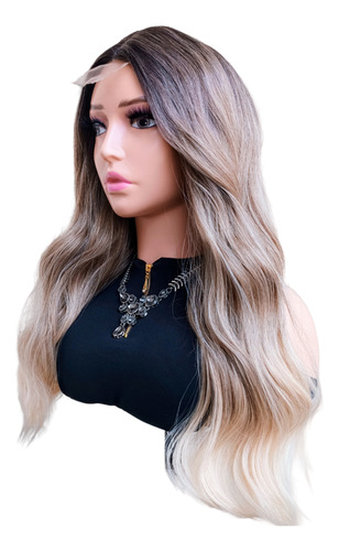 Peruca Front Lace Wig, Fibra Premium, Loiro Fiorella