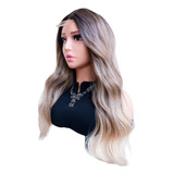 Peruca Front Lace Wig, Fibra Premium, Loiro Fiorella