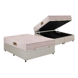 Cama Baú Casal: Colchão D33 Castor Double Comfort Vácuo+box