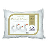 Travesseiro Daune Pluma De Ganso 200 Fios 50x70cm Cor Branco