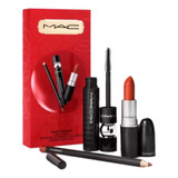 M.a.c. Kit Exclusivo De Vacaciones Envuelto En Labios Rojos.