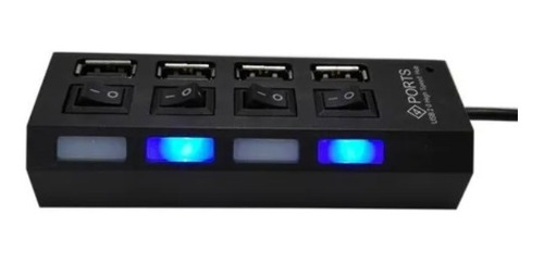 Hub 4 Puertos Multi Usb 2.0 Indicador Luz / Magitek