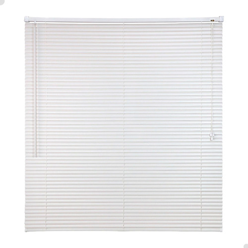 Persiana Horizontal 120x130cm Pvc 25mm Cortina Sala Quarto Cor Branco