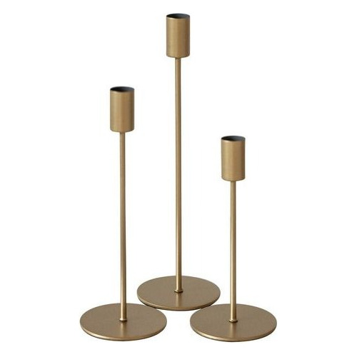 Candelabros De Metal (kit X2) Dorado O Negro