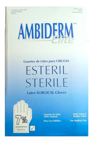 Guantes Ambiderm Esteril Color: Natural Talla: #7.05