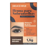 Henna P/ Sobrancelhas Della & Delle Castanho Escuro 1,5g 2un