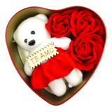 Oso De Peluche C/rosa Eterna Aromática Regalo San Valentín 