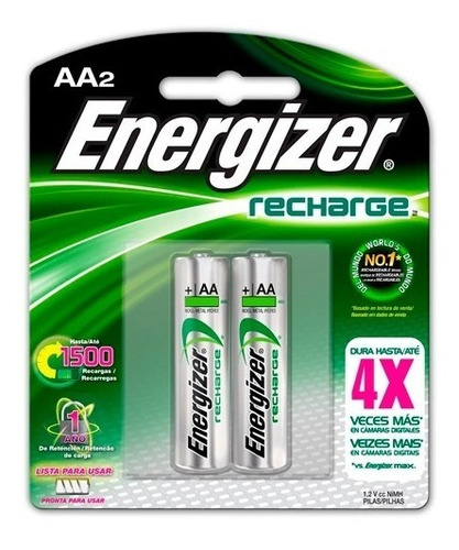 Pilas Recargables AA x2 Energizer