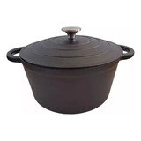 Olla Hierro Fundido Tapa 28cm Fundicion Horno Cacerola 6 L