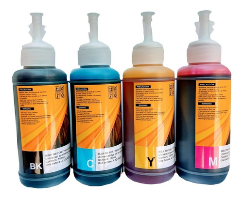 Pack 6 Pzas Tinta Universal Generica Sistema Tinta Continua