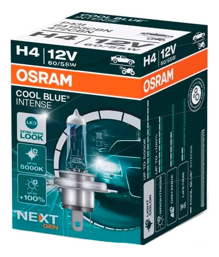 Lampara H4 Cool Blue Intense 5000k Osram Made In Germany